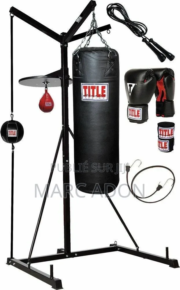 Kit De Sac De Frappe De Boxe Avec Support – Gants Inclus