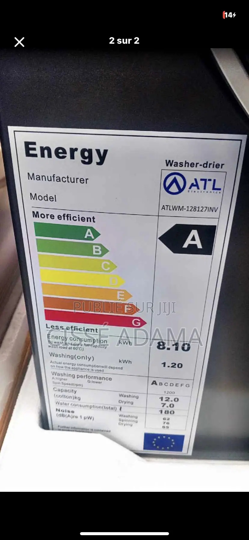 Machine a Laver Atl 12kg Automatique