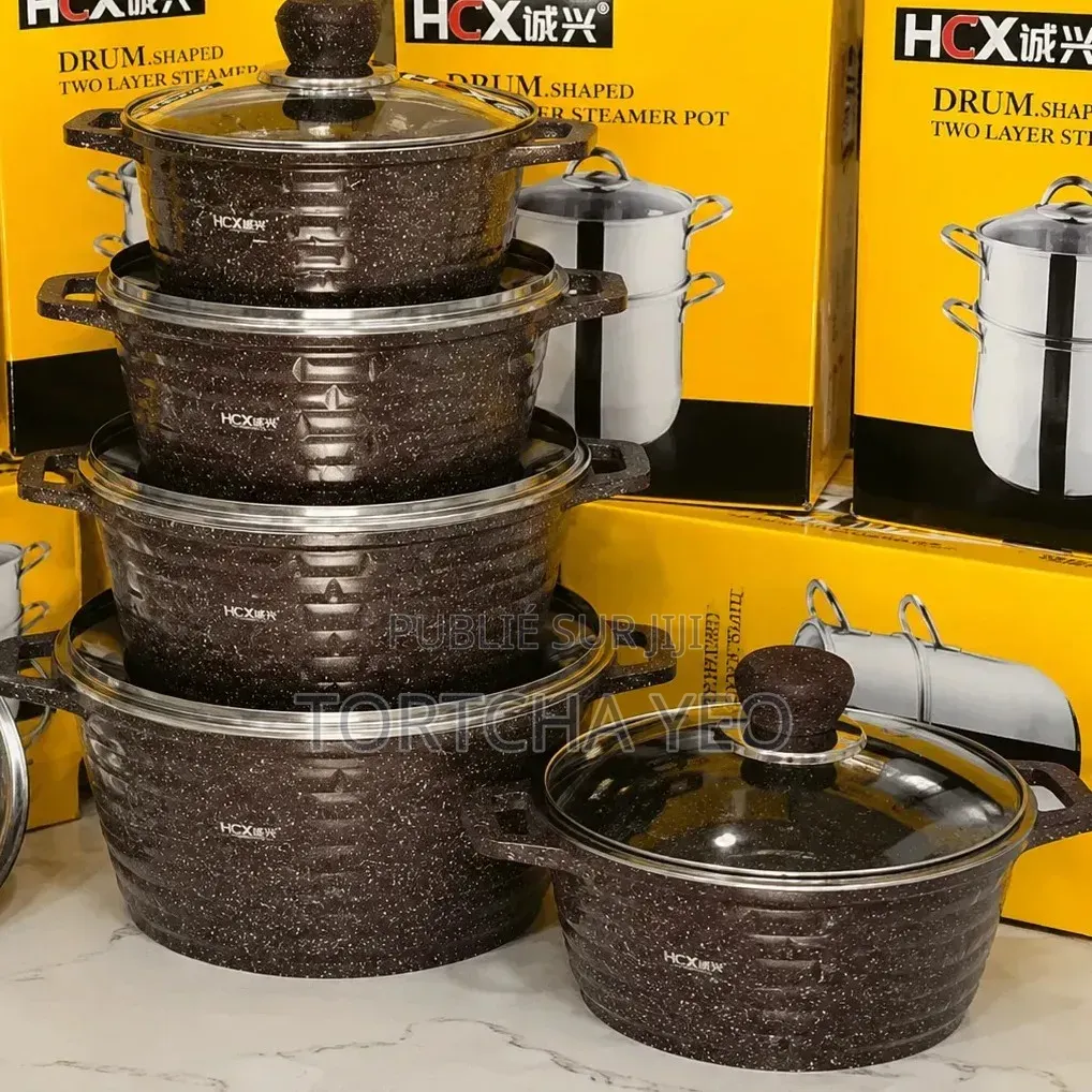 Set De Marmites Antiadhésives Premium – Cuisson Saine Et Facile !