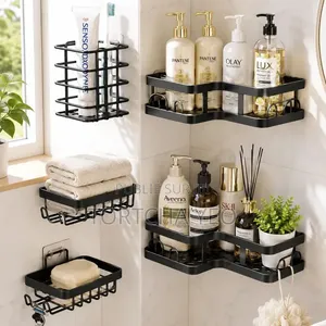 Étagère d'Angle Murale Sans Perçage – Rangement Pratique