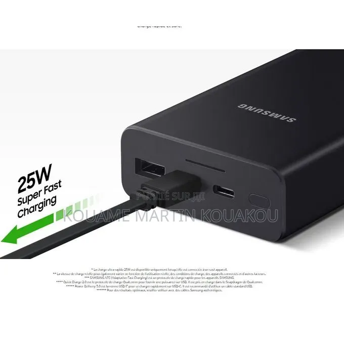 Power Bank Samsung 20000mAh Charge Rapide 25w