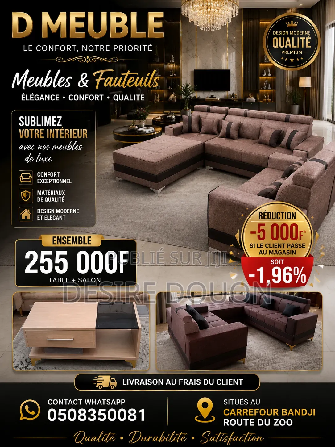 Fauteuils + Table Centrale
