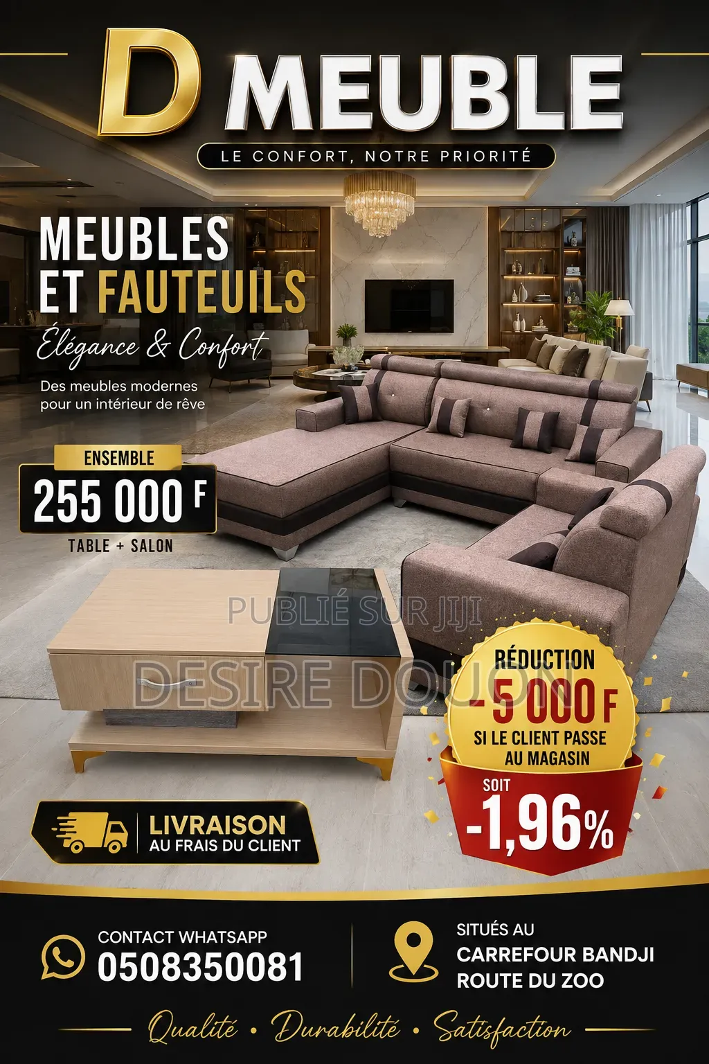 Fauteuils + Table Centrale