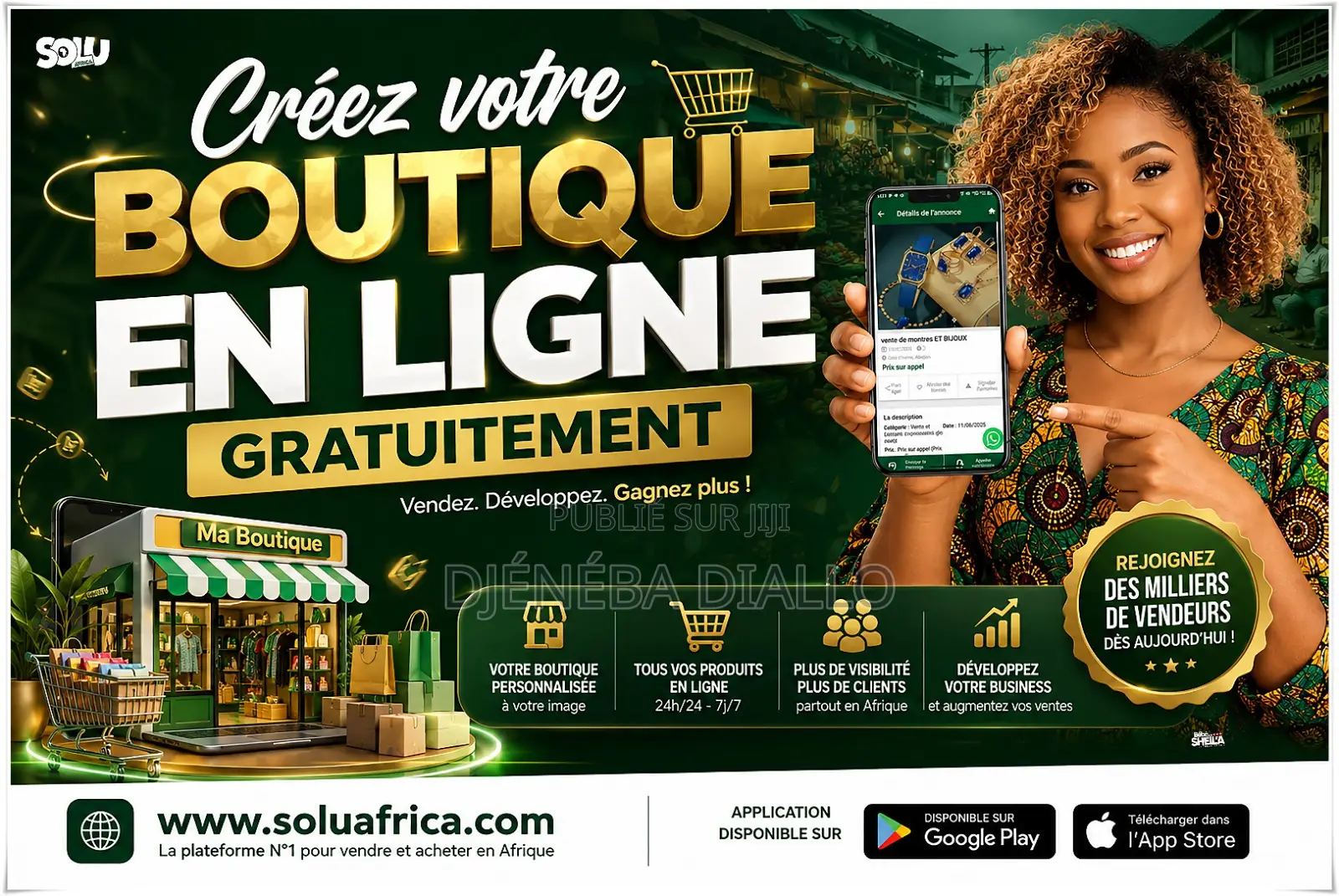 Créez Votre Boutique en Ligne Gratuitement Avec Solu Africa
