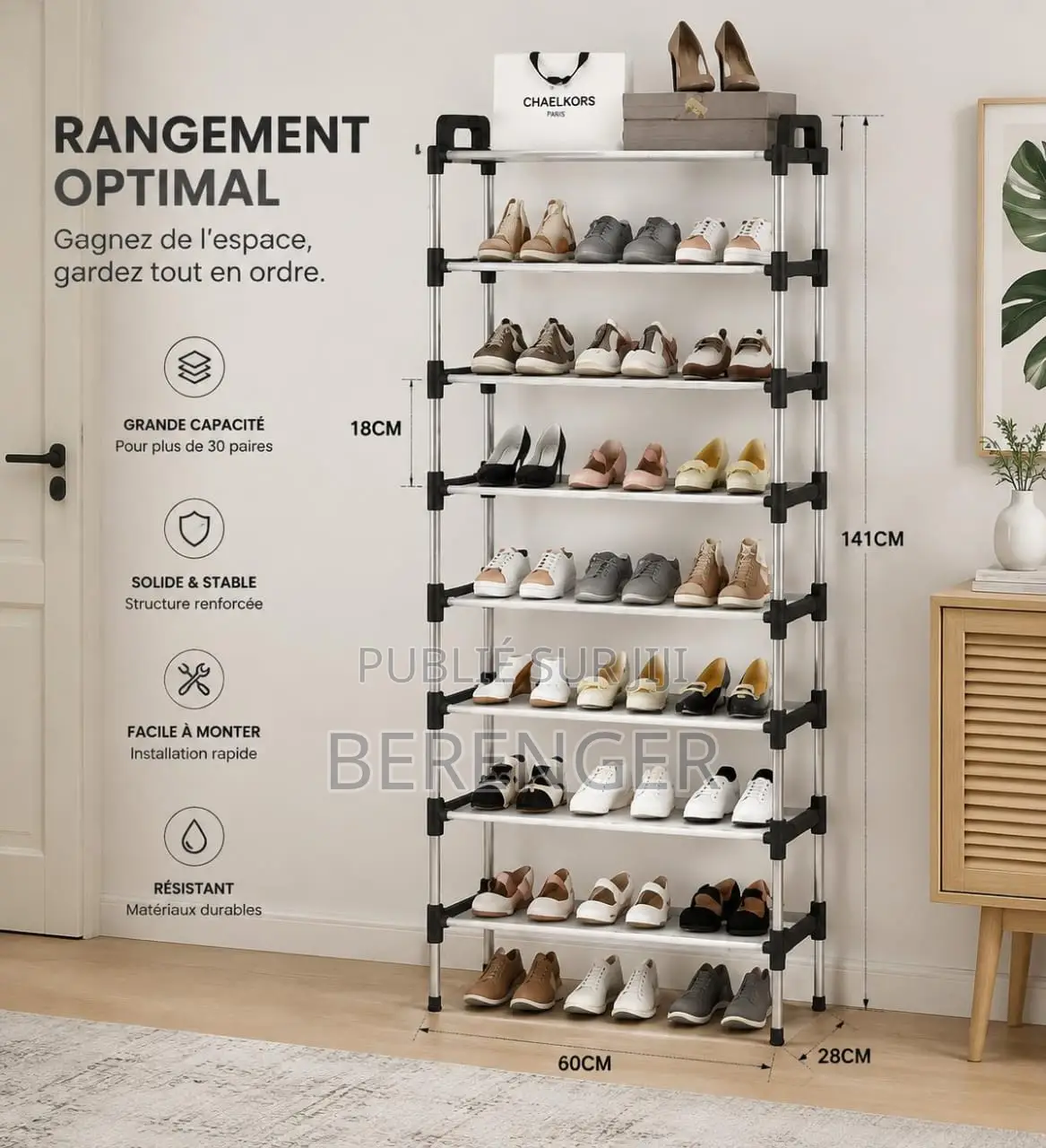 Étagère À Chaussures 8 Niveaux
