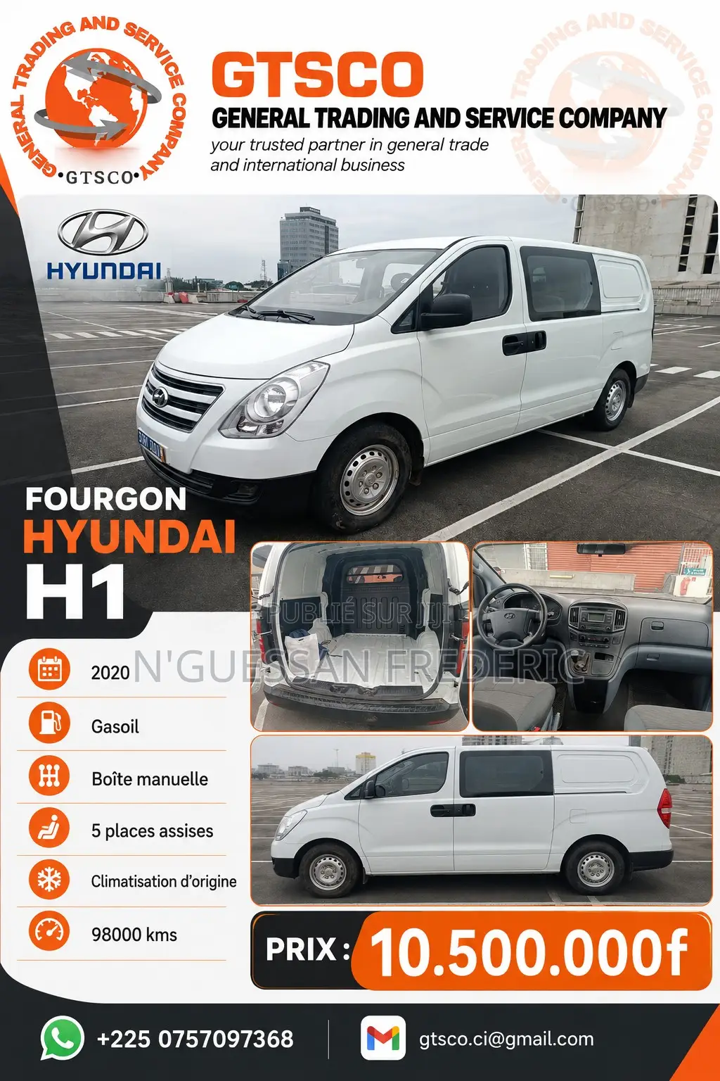 Hyundai H1 2020 Blanc