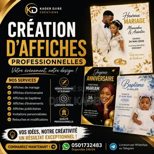 Création D’affiches Professionnelles Mariage Événements