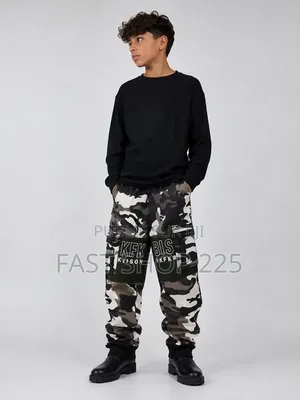 Pantalon Cargo Noir Et Blanc