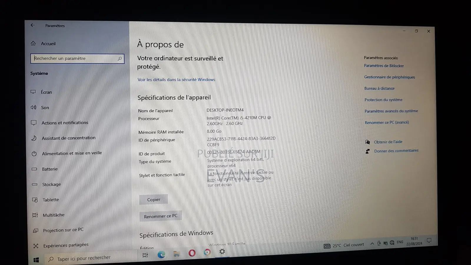 Ordinateur portable HP ProBook 640 G5 8GB Intel Core i5 SSD 256GB