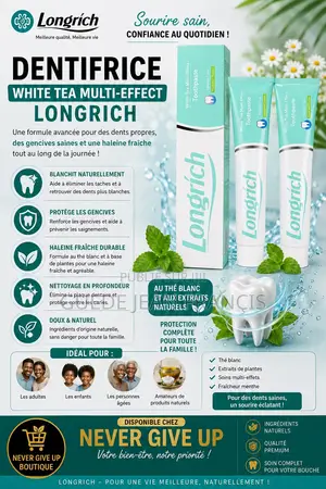 Longrich-Pâte Dentifrice Au Thé Blanc