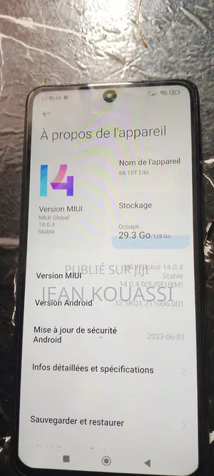 Xiaomi Mi 10T Lite 5G 128 GB Noir