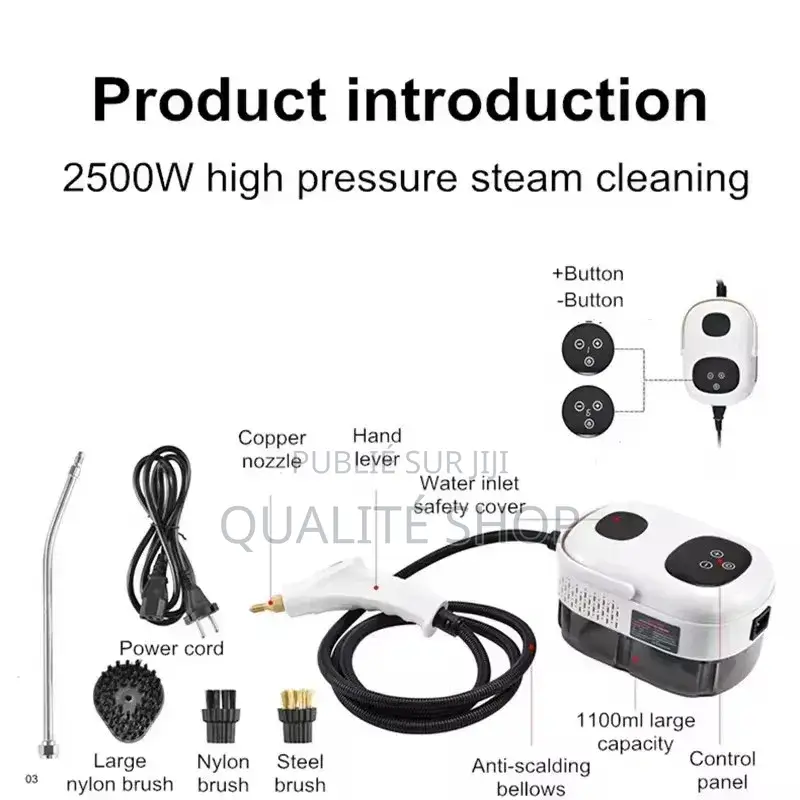 Nettoyeur Vapeur Portable Haute Pression – 2500W Pour Cuisine Et Auto