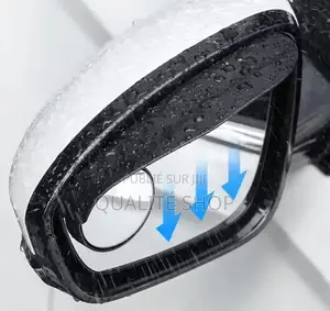 Visière Pare-Pluie Rétroviseur 2-en-1 Avec Miroir d'Angle Mort Intégré