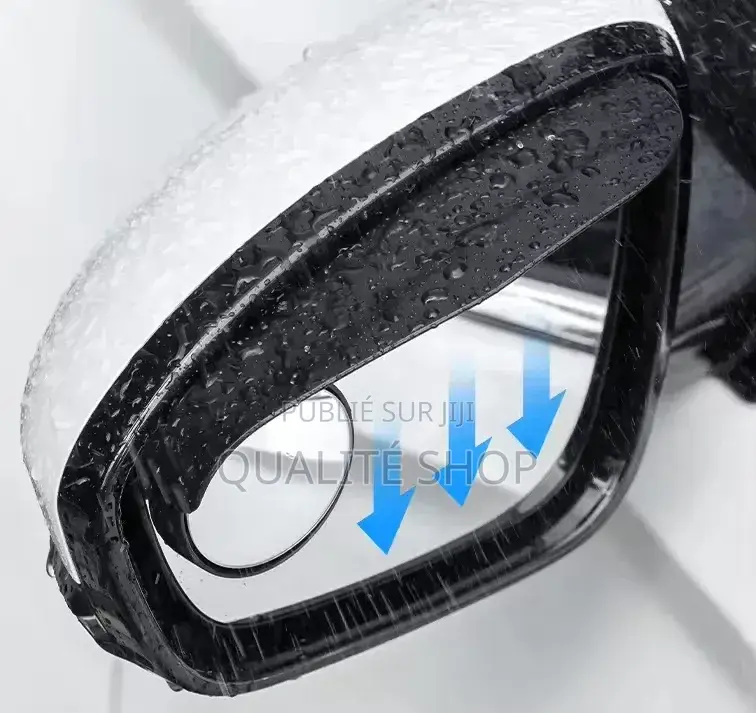 Visière Pare-Pluie Rétroviseur 2-en-1 Avec Miroir d'Angle Mort Intégré