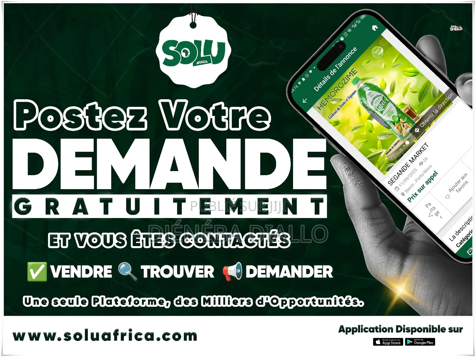 Postez Votre Demande Gratuitement Sur Solu Africa !