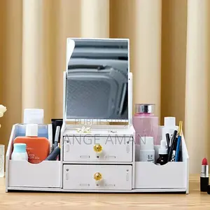 Organisateur De Maquillage Avec Miroir–Rangement Beauté Multifonction