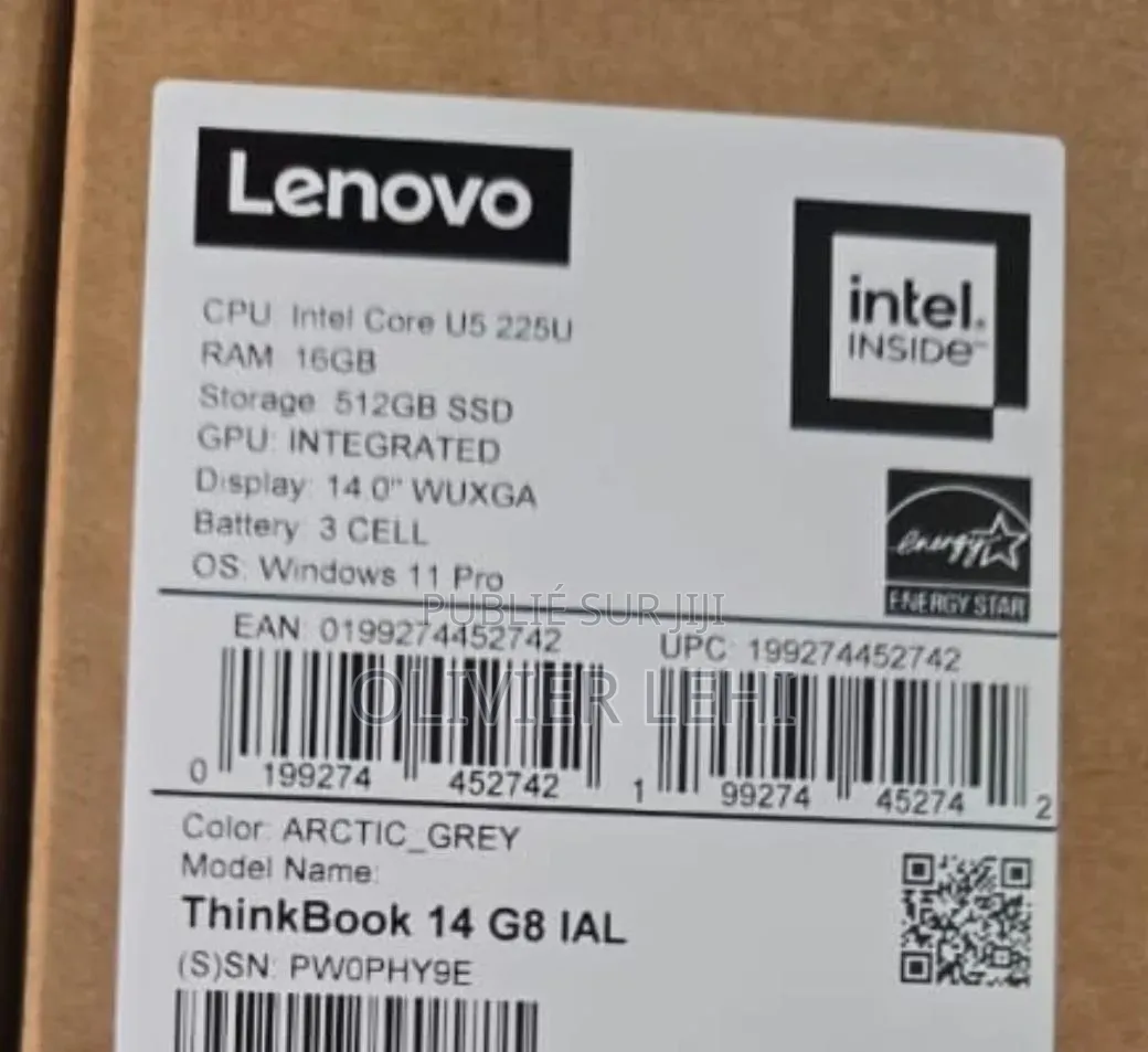 Nouveau Lenovo Thinkbook 14 16GB Intel Core Ultra 5 SSD 512GB