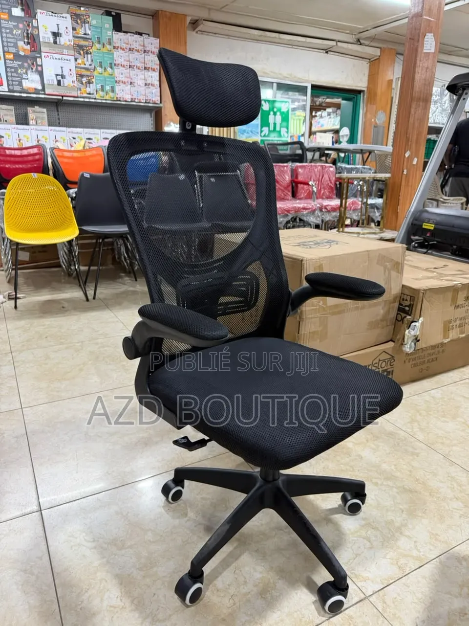 Fauteuil Agent Très Solide Et Élégant Avec Accoudoirs Et Appui-Tête