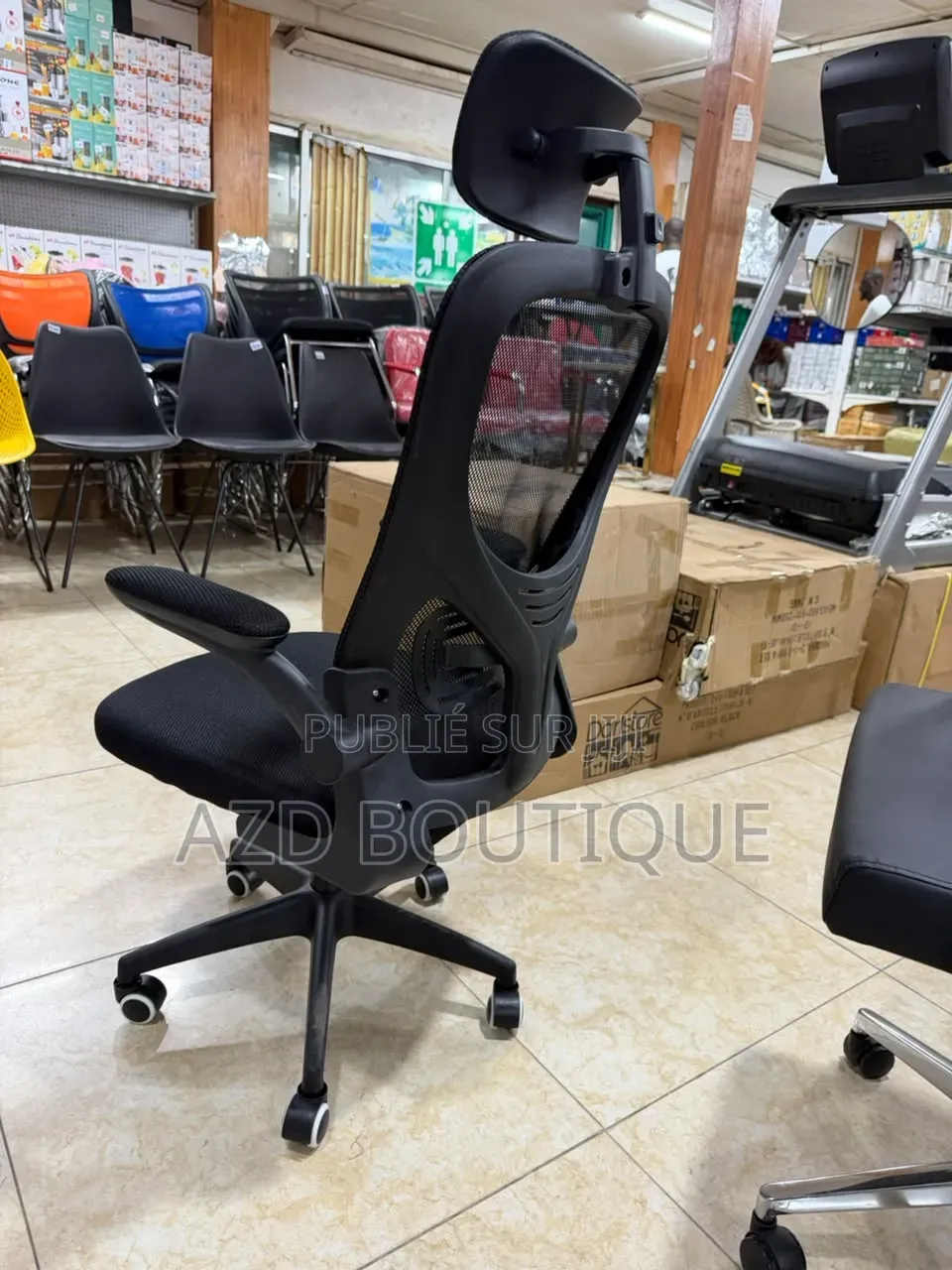 Fauteuil Agent Très Solide Et Élégant Avec Accoudoirs Et Appui-Tête