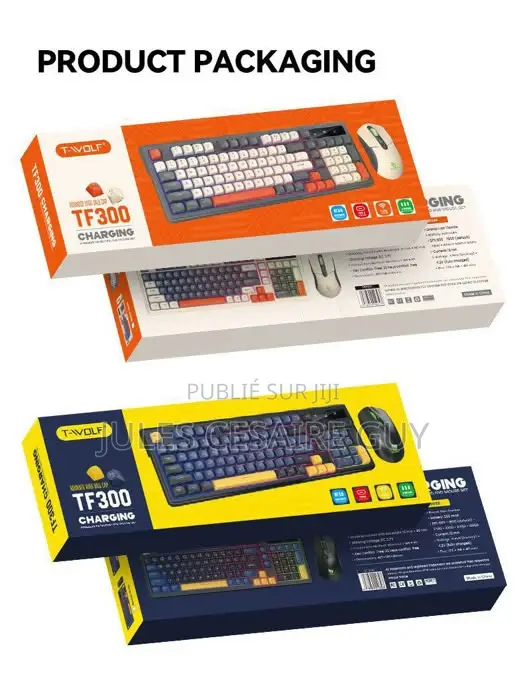 Pack Gaming Sans Fil TF300 - Clavier Lumineux Et Souris Ergonomique