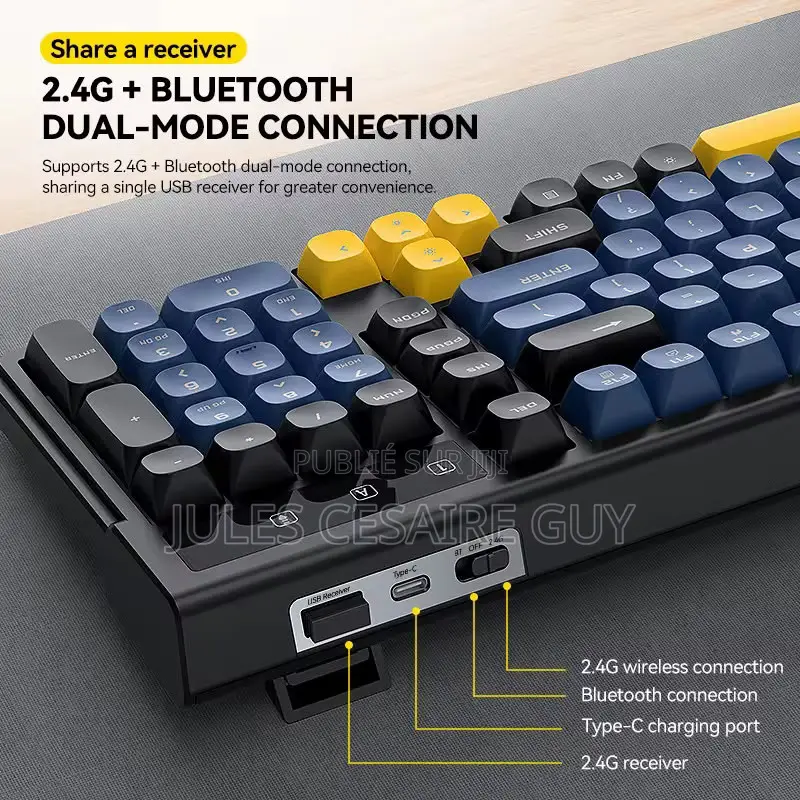 Pack Gaming Sans Fil TF300 - Clavier Lumineux Et Souris Ergonomique
