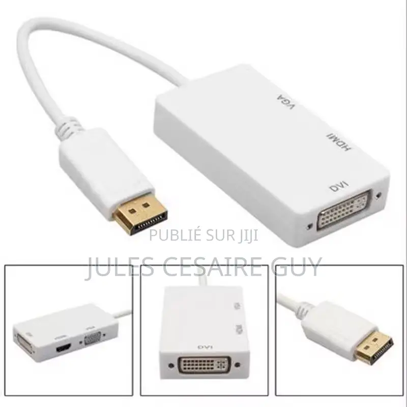 Adaptateur Convertisseur DisplayPort (DP) Vers HDMI / VGA / DVI