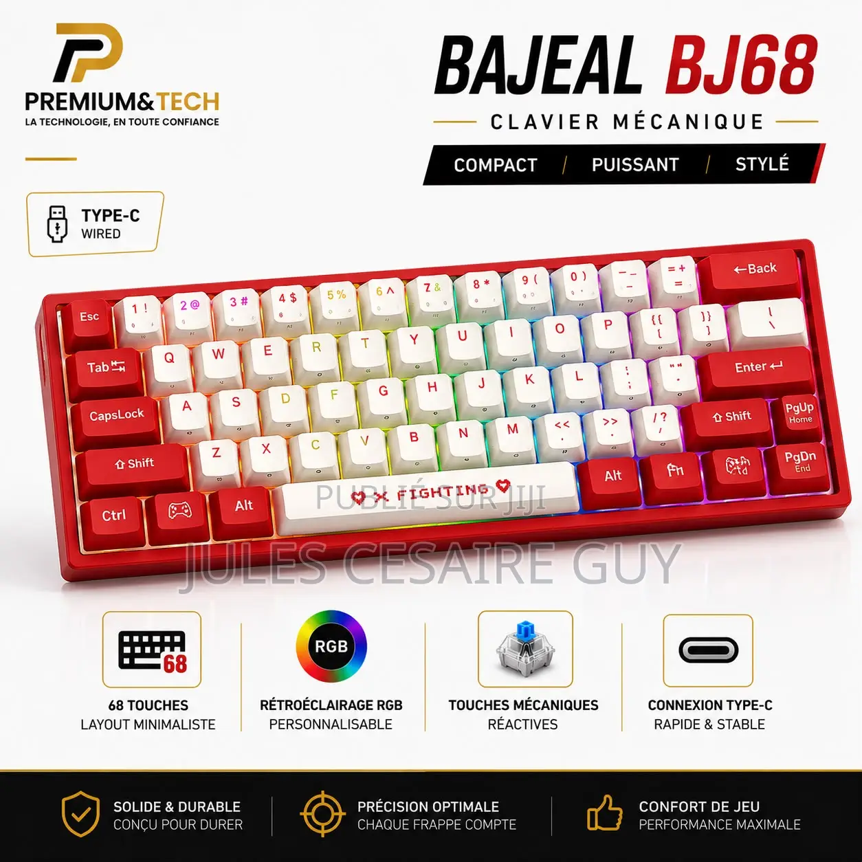 Clavier De Jeu Mécanique Filaire BAJEal BJ68