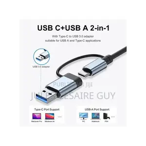 Hub USB-C Et USB 3.0 Multi-Ports 7-en-1