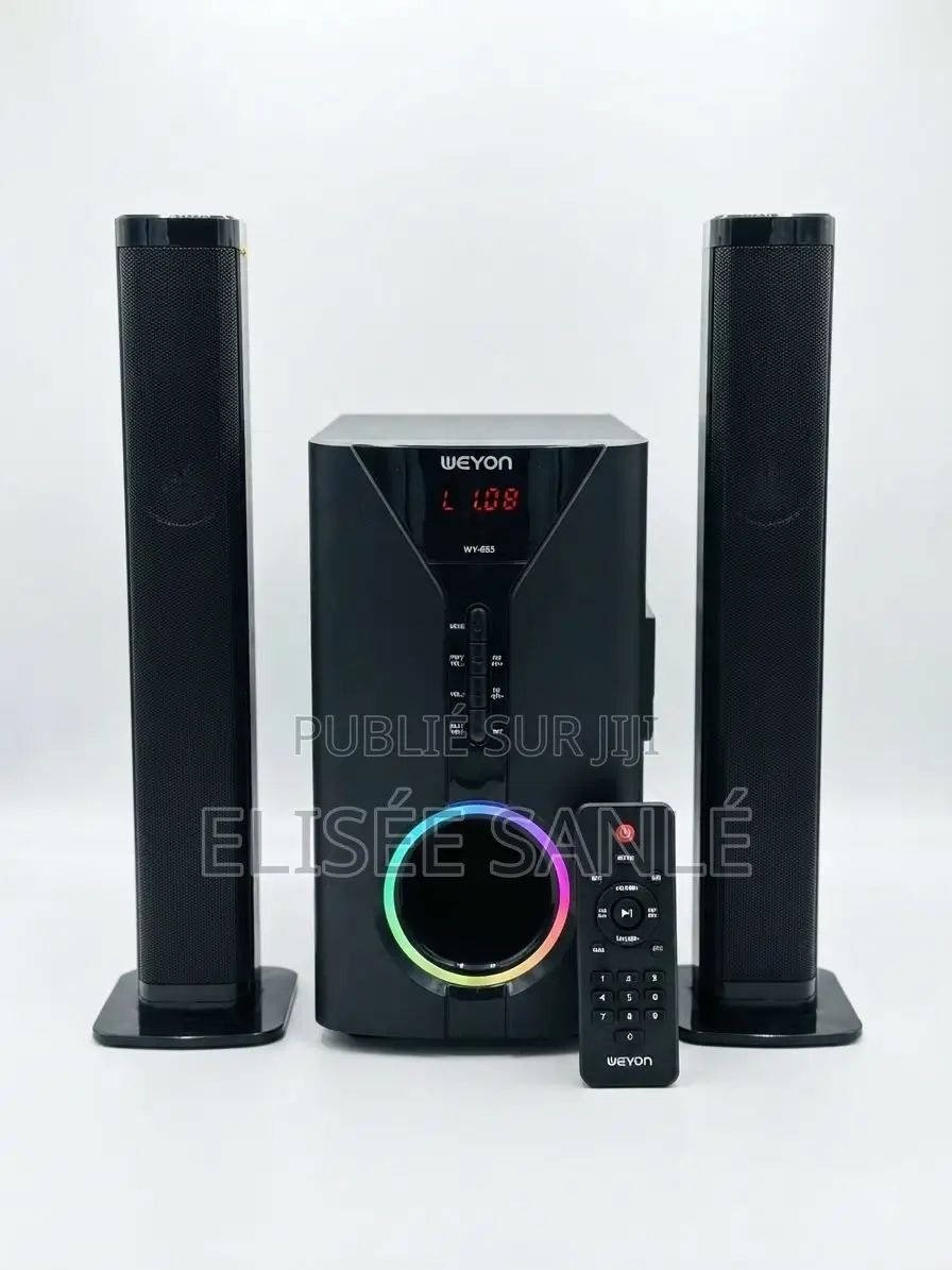 Mini Chaîne 2 en 1 - Modulable en Barre De Son - Télécommandé
