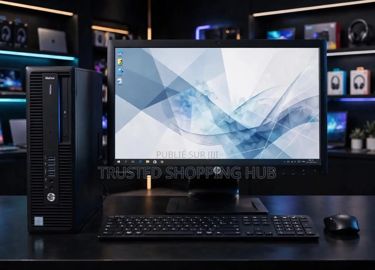 Ordinateur de bureau HP EliteDesk 705 G3 8GB Intel Core i3 HDD+SSD 1T