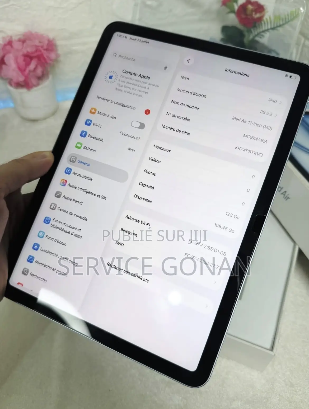 Nouveau Apple iPad Air 11 (2024) 128 GB Gris
