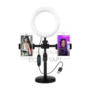 Support Pour Téléphone Portable Avec Anneau Lumineux LED De 6 Pouces