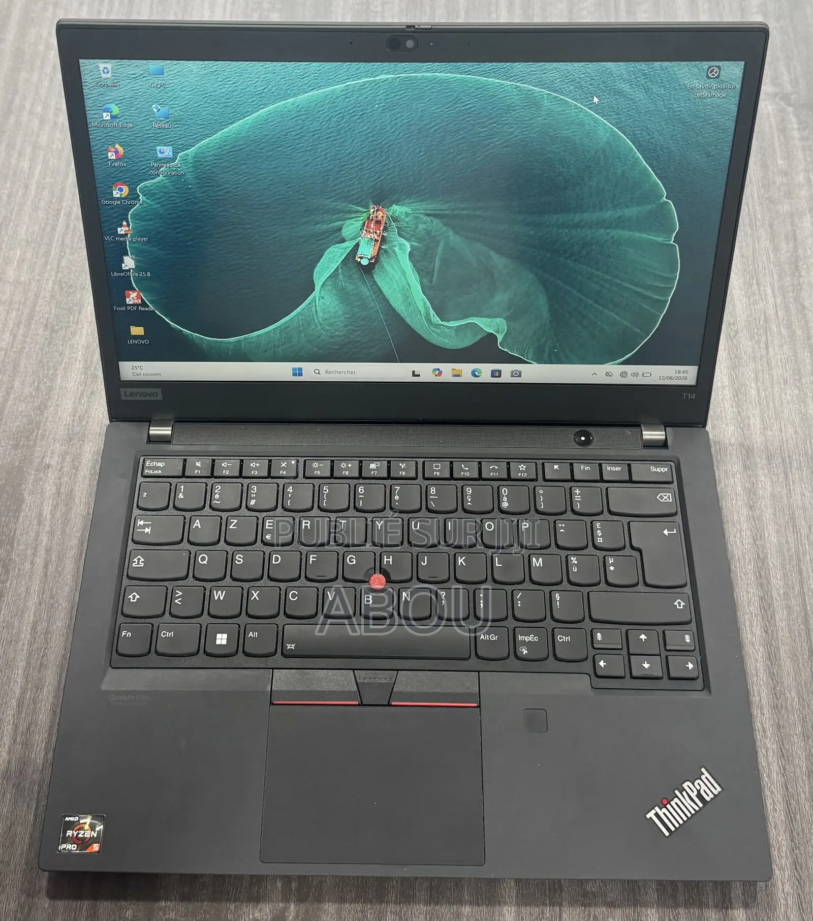Ordinateur portable Lenovo ThinkPad T14 G1 12GB AMD Ryzen 5 SSD 256GB