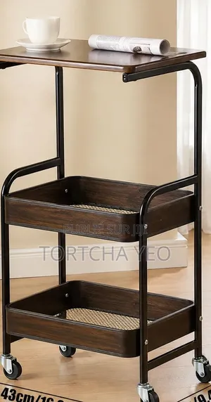 Étagère Chariot Multifonction À Roulettes – 3 Niveaux