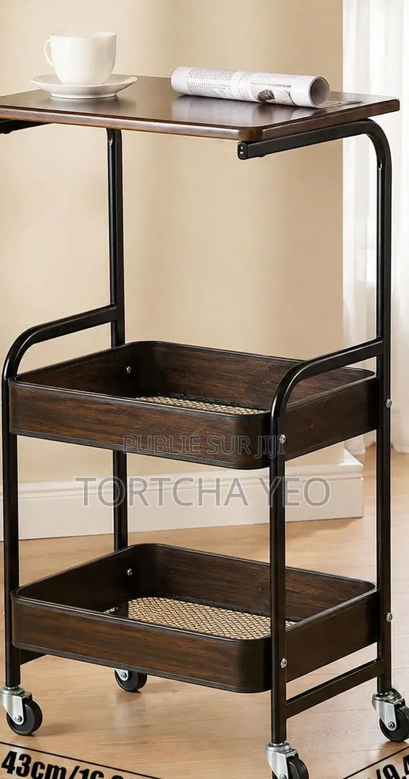 Étagère Chariot Multifonction À Roulettes – 3 Niveaux