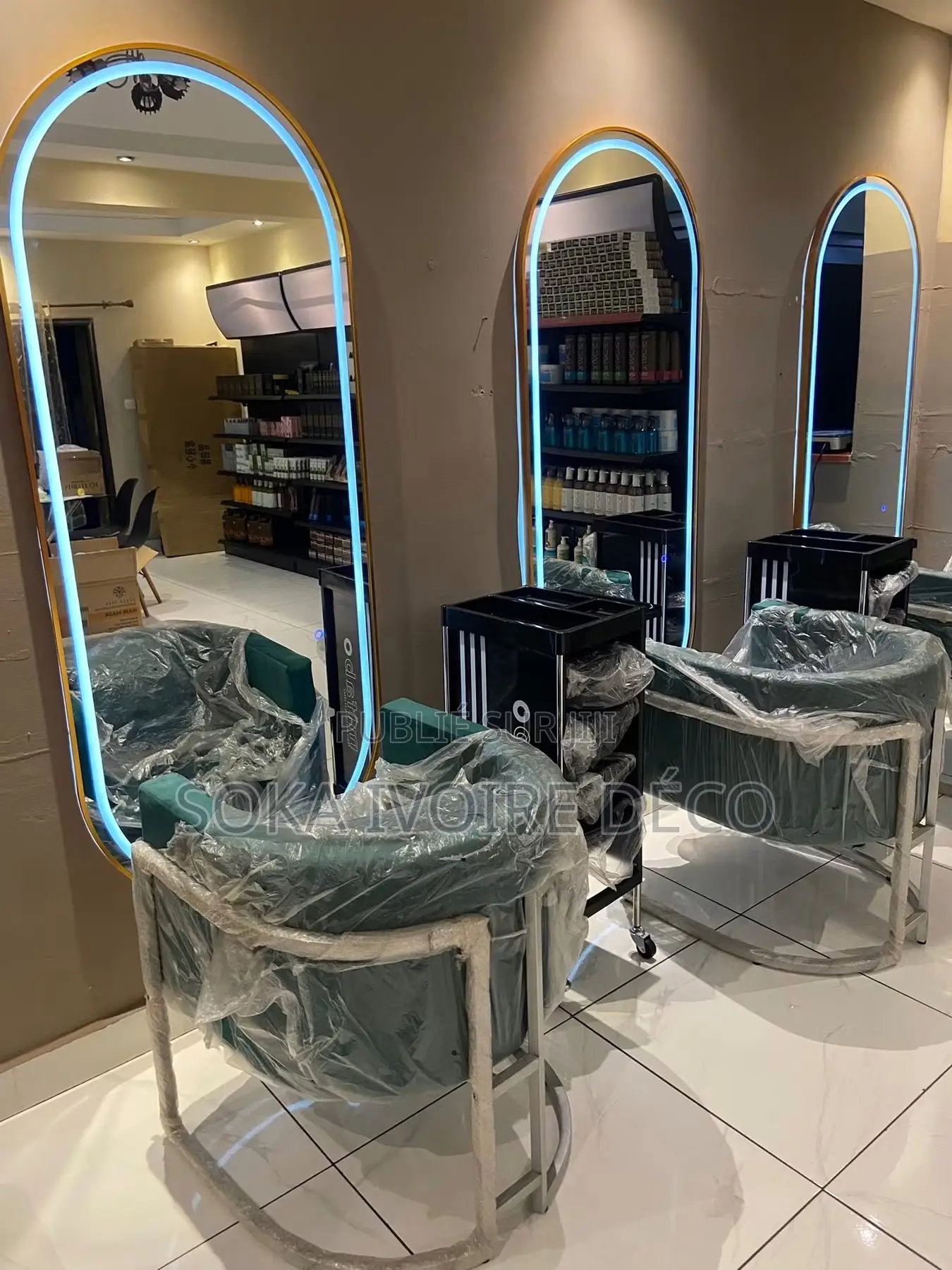 Ensembles Fauteuils Miroir Salon De Coiffure