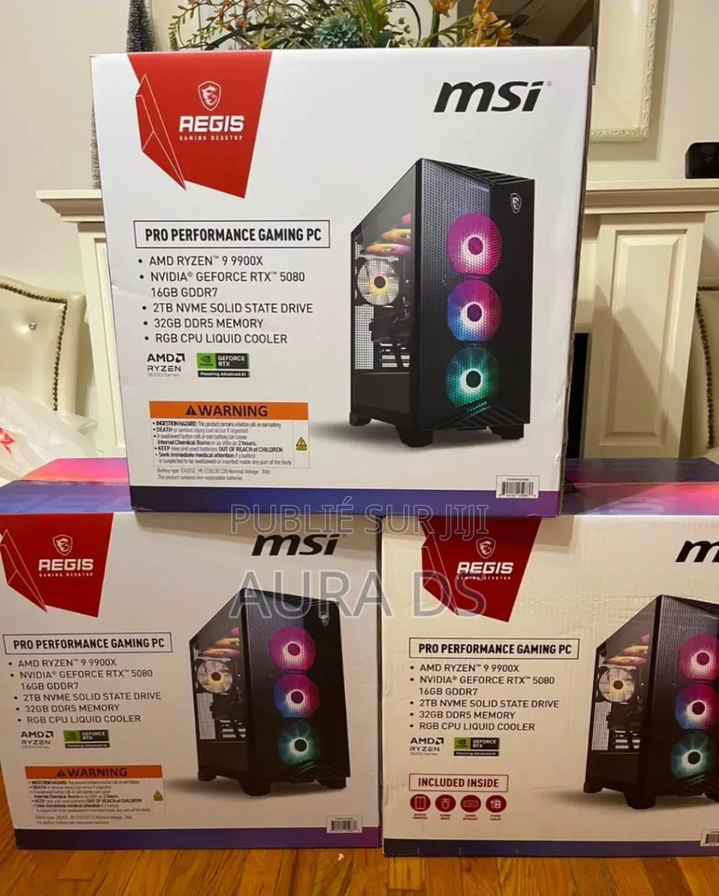 Nouveau Ordinateur de bureau MSI Aegis 3 64GB AMD Ryzen 9 SSD 2T
