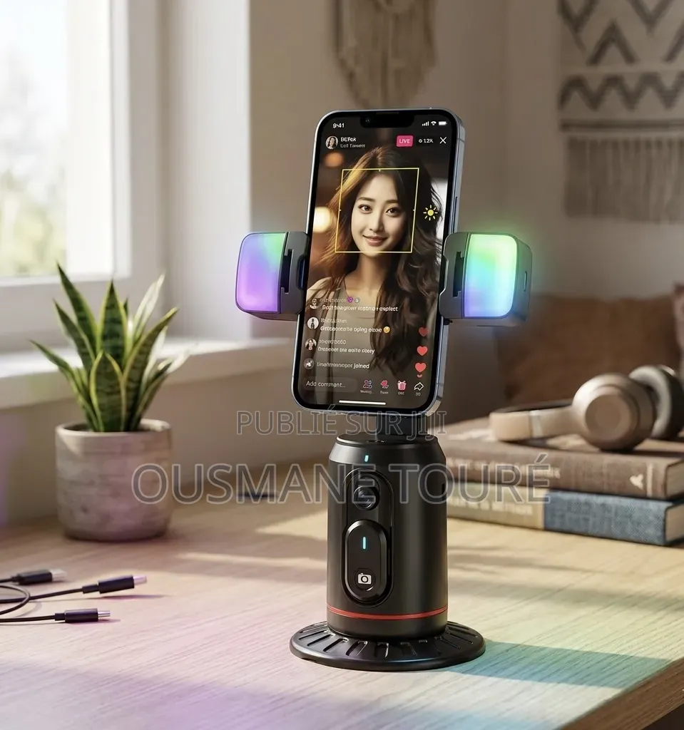 Support De Téléphone Rotatif Avec Suivi Facial IA Automatique