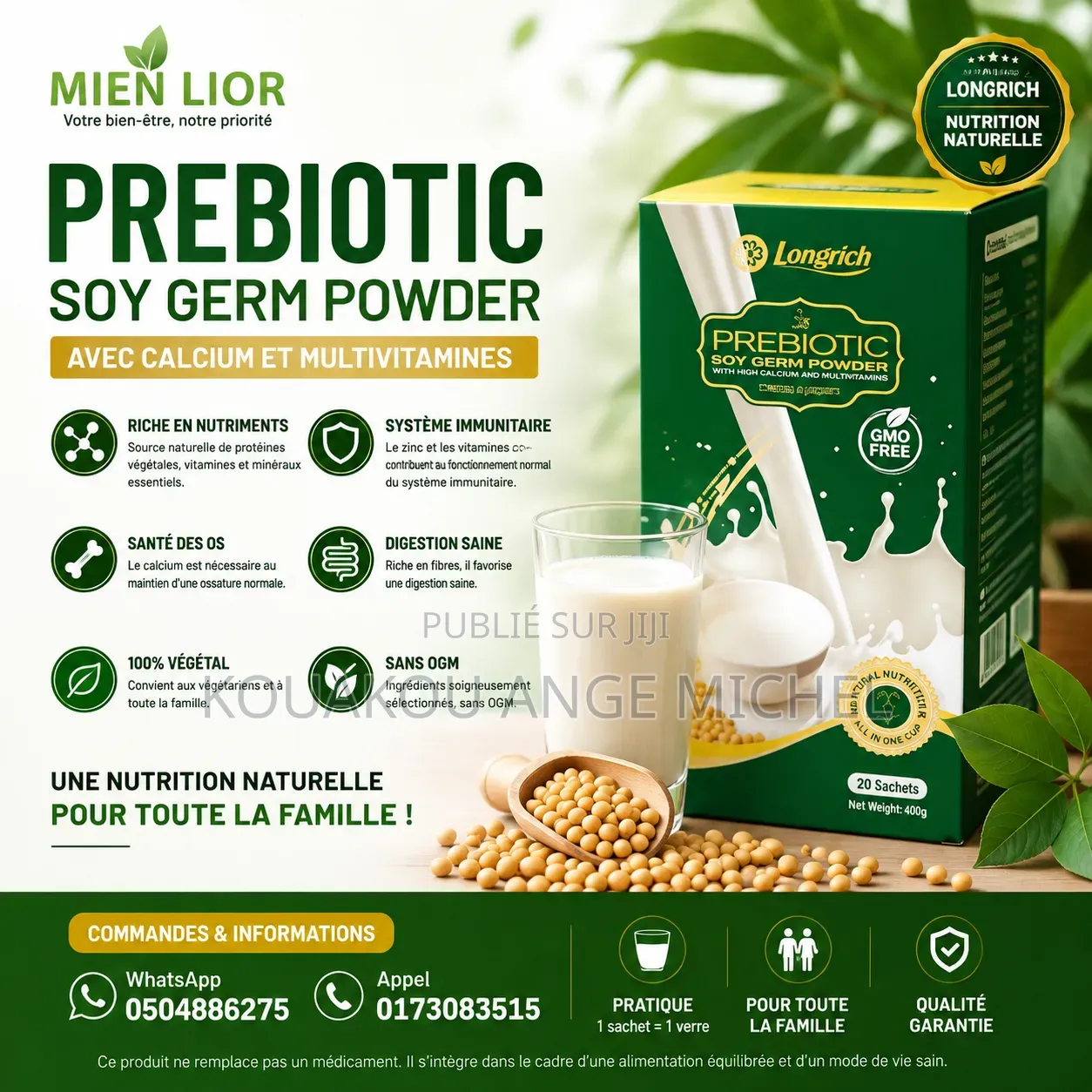 Prébiotique (Lait À Base Du Soja)