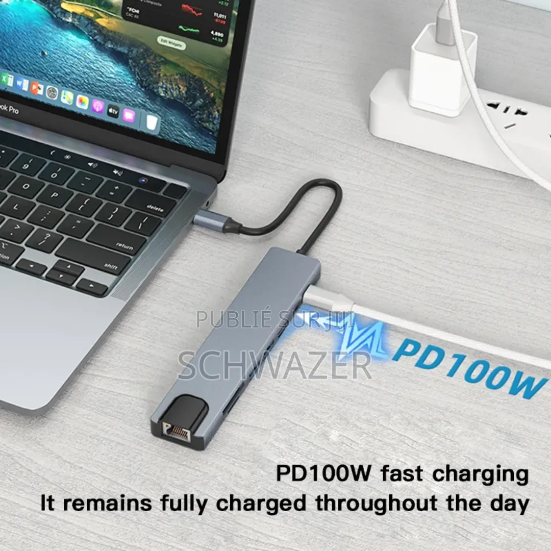 Hub USB-C 8-en-1 UNIEAN