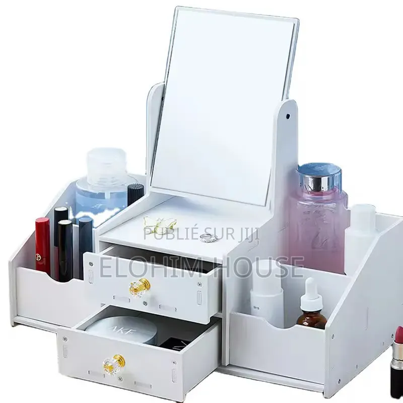 Organisateur Maquillage Avec Miroir Tiroirs