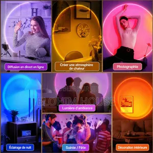 Lampe Sunset RGB – 16 Couleurs Avec Télécommande*
‎
‎