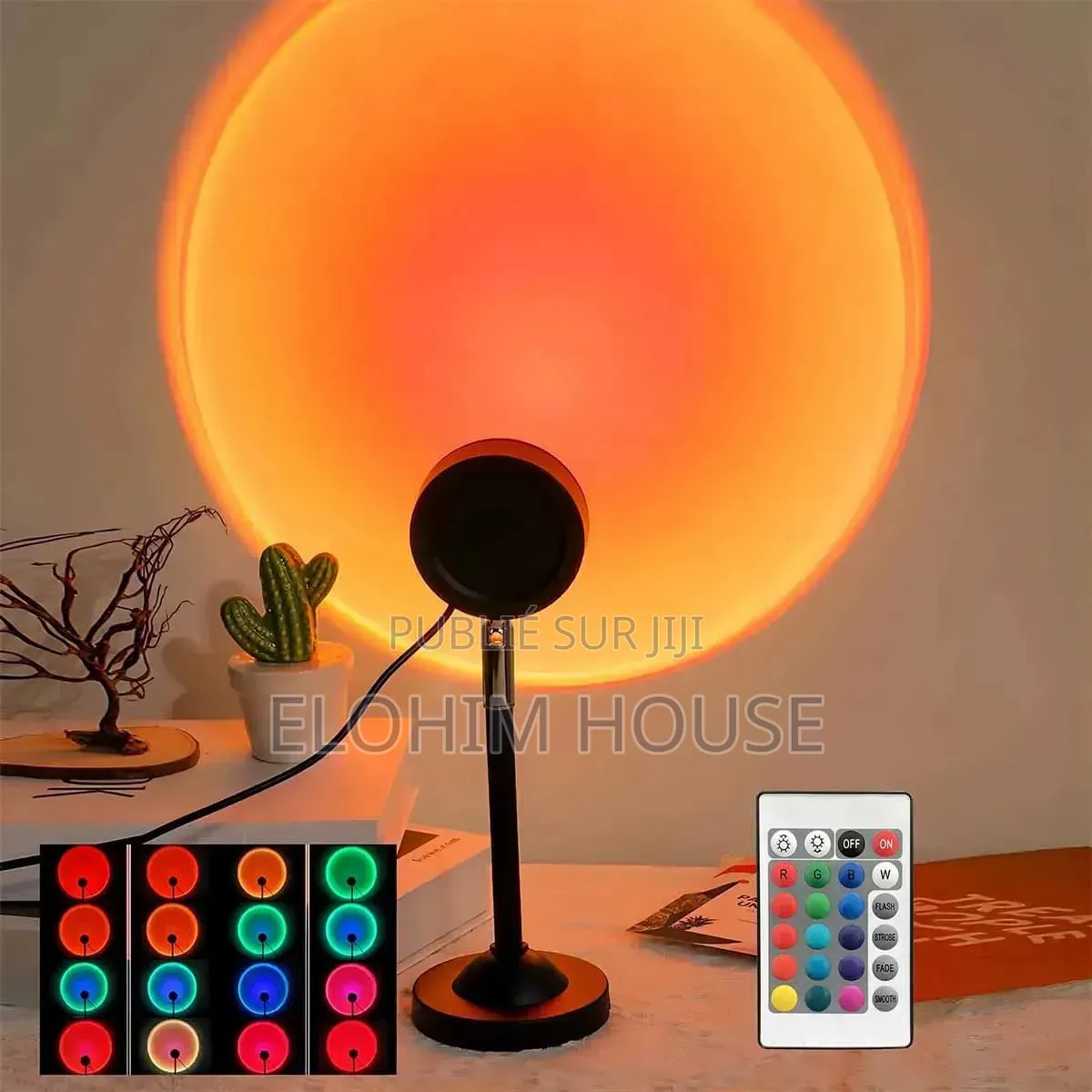 Lampe Sunset RGB – 16 Couleurs Avec Télécommande*
‎
‎