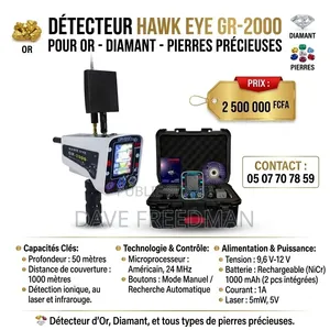 Détecteurs d'Or Professionnel Hawk Eye Gr2000 Tmax
