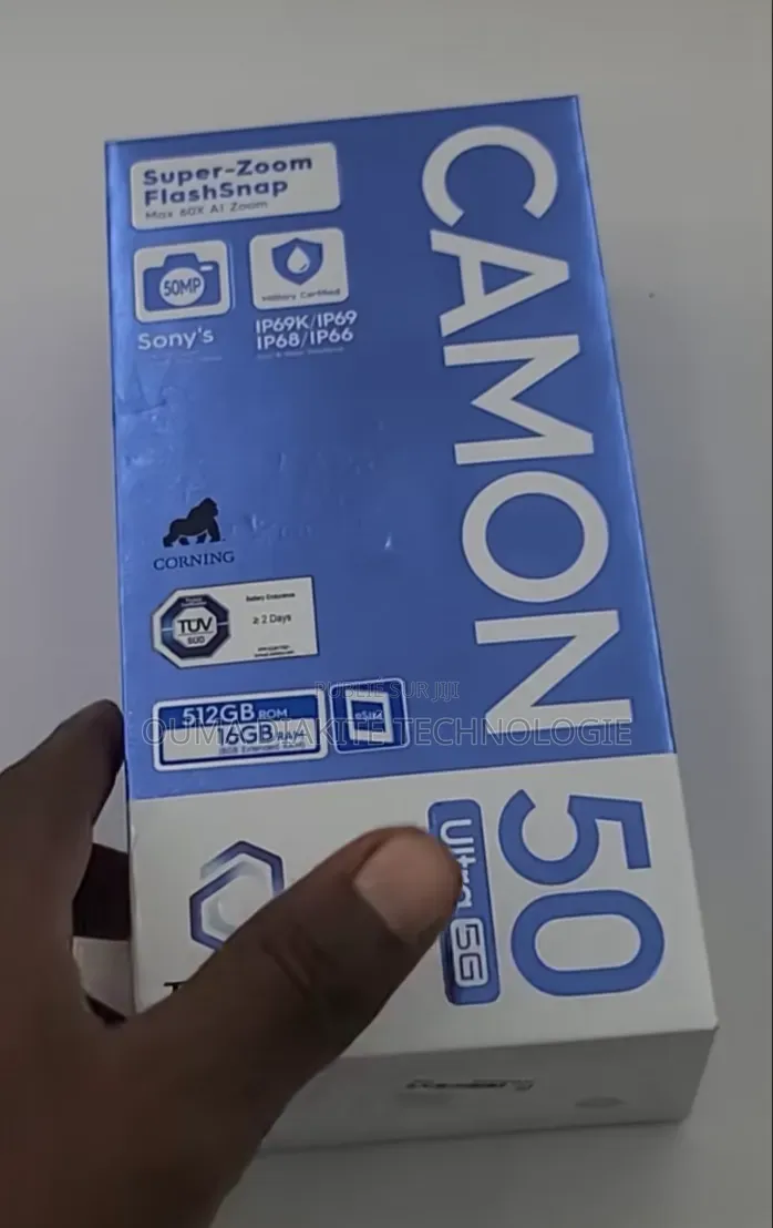 Nouveau Tecno Camon 50 Ultra 512 GB Argenté