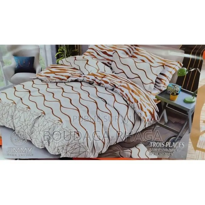 Ensemble De Literie Draps De 2 Place Et 2 Tais D’oreiller