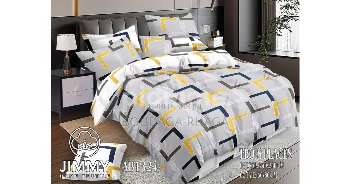 Ensemble De Literie Draps De 2 Place Et 2 Tais D’oreiller