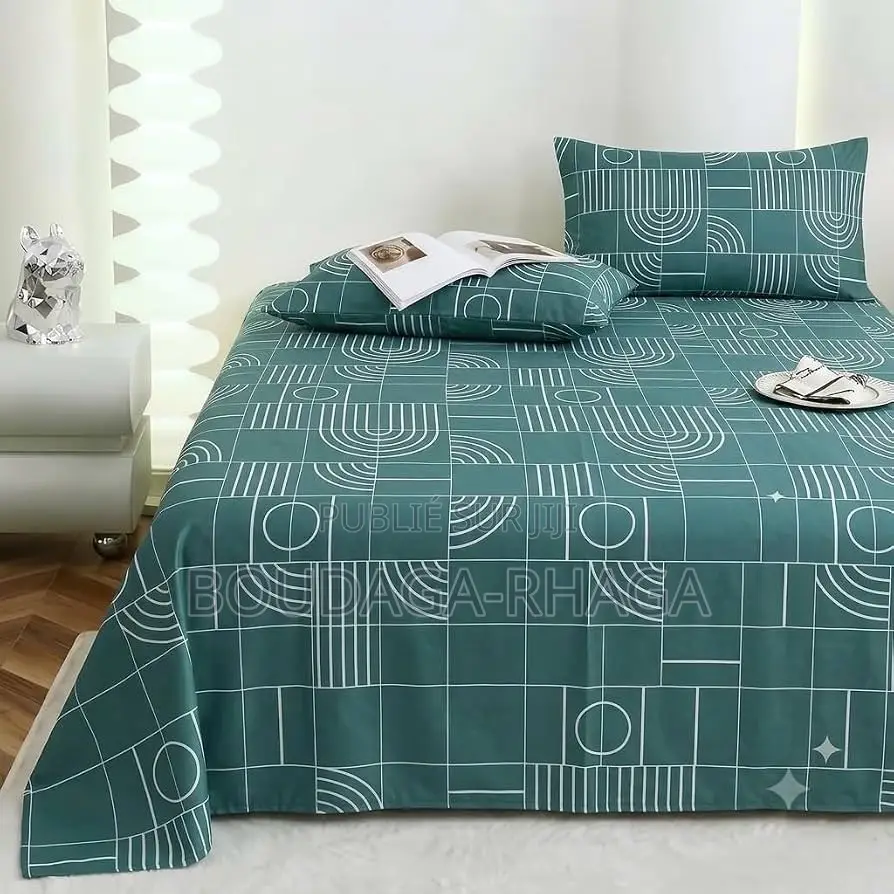 Ensemble De Literie Draps De 2 Place Et 2 Tais D’oreiller