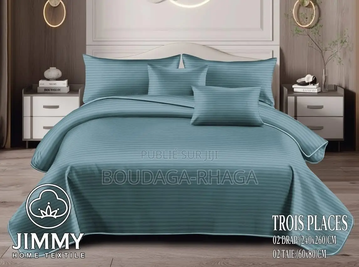 Ensemble De Literie Draps De 2 Place Et 2 Tais D’oreiller