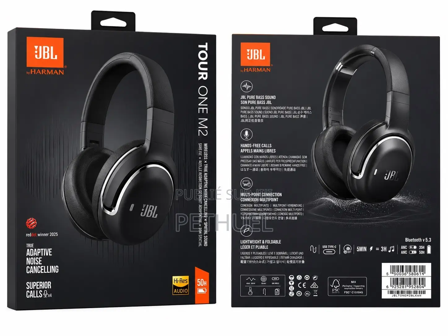 JBL Tour One M2 – Casque Bluetooth Premium Avec Réduction De Bruit